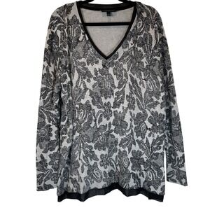 Lane Bryant Women's 22 / 24 Floral Print Tunic Top Career Office Party Casual